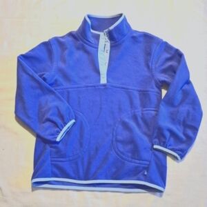 Athleta girls size Large or 12 periwinkle blue Fleece Pullover NWOT